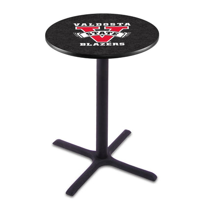 L211 Valdosta State University 36' Tall - 36' Top Pub Table w/ Black Wrinkle Finish
