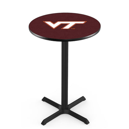 L211 Virginia Tech University 36" Tall - 36" Top Pub Table with Black Wrinkle Finish