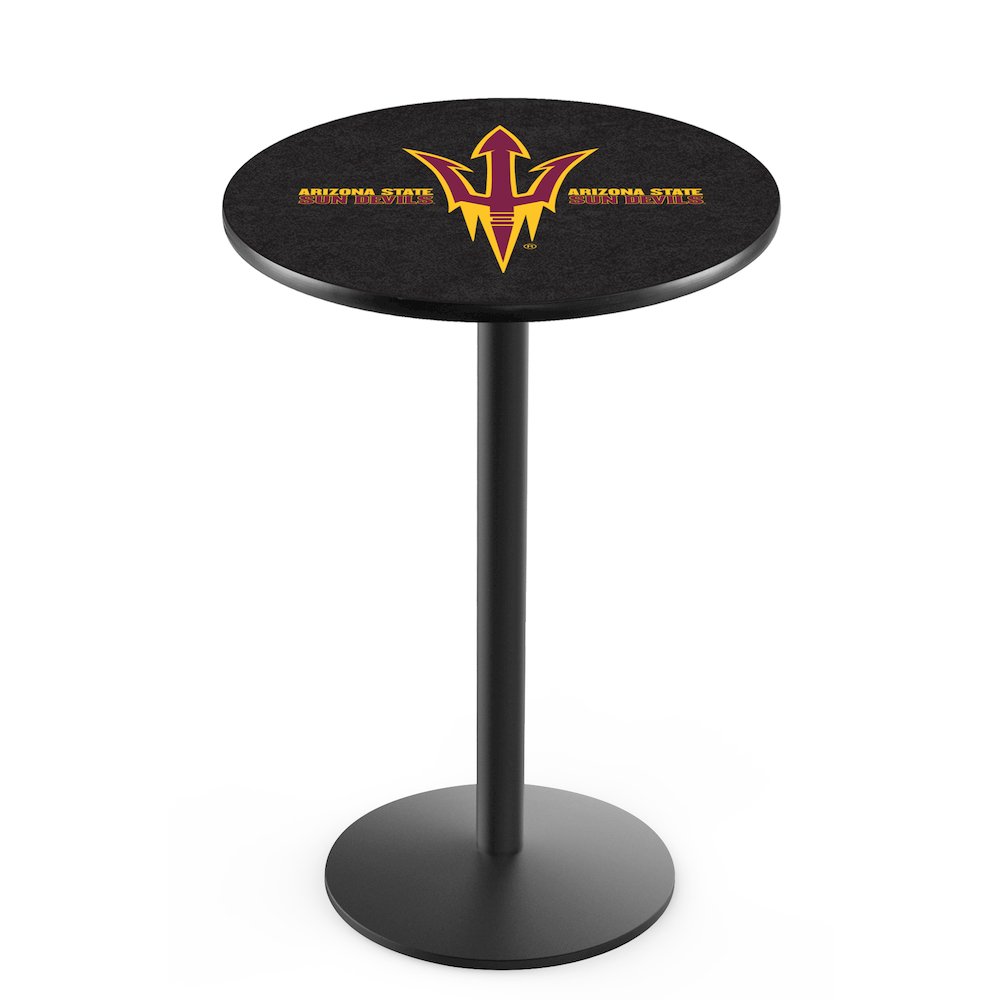 L214 Arizona State University (Pitchfork) 36' Tall - 36' Top Pub Table w/ Black Wrinkle Finish