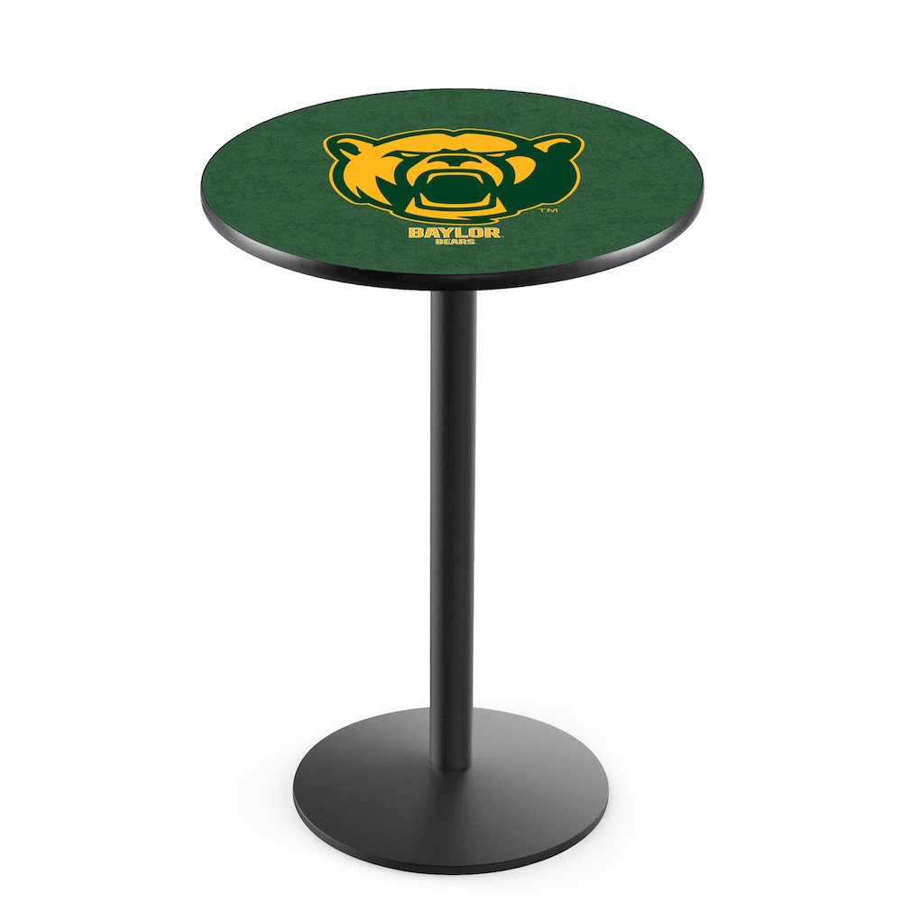 L214 Baylor University 36" Tall - 36" Top Pub Table with Black Wrinkle Finish