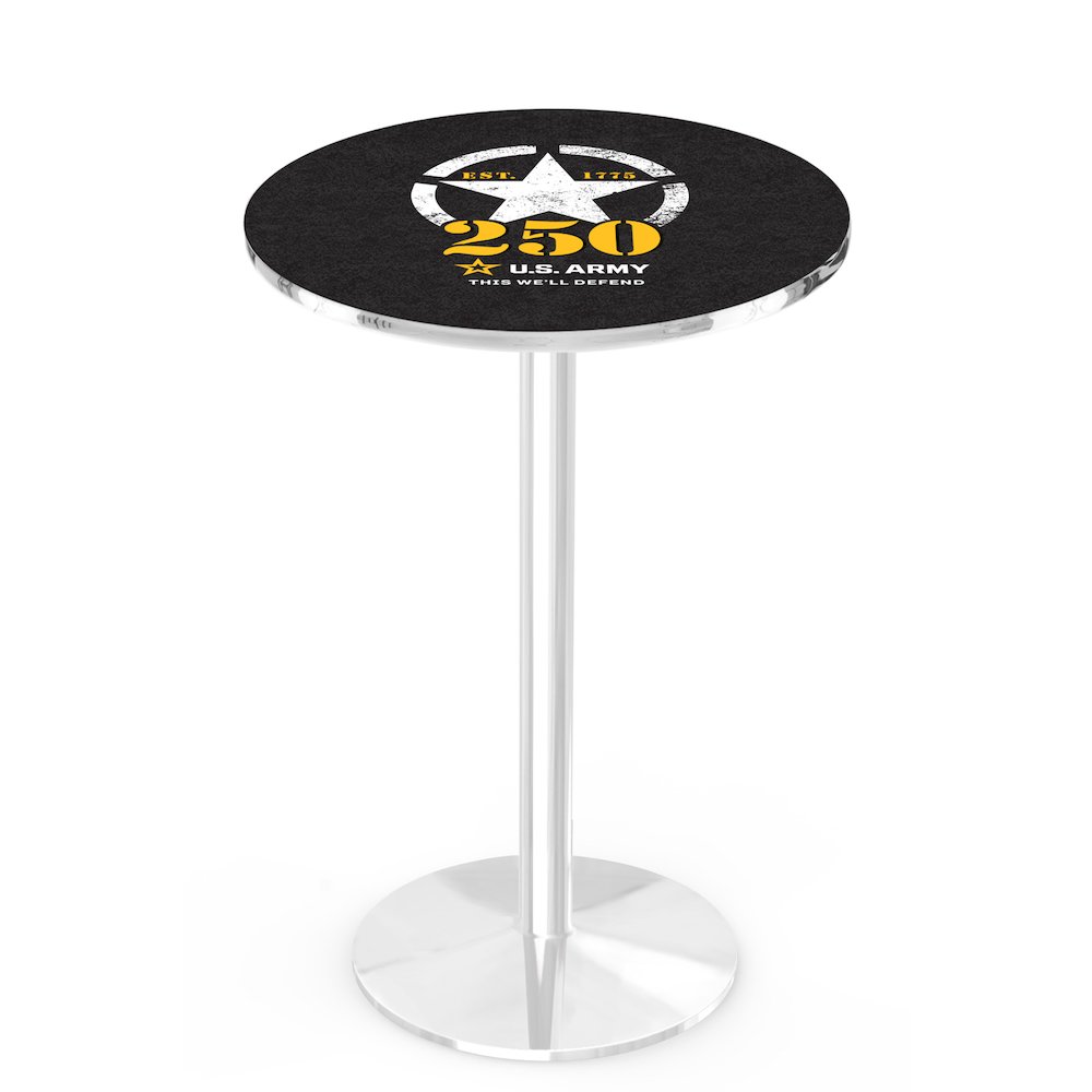 36" Tall - 36" Top Pub Table with Chrome Finish