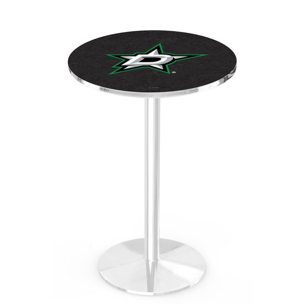 L214 Dallas Stars 36" Tall - 36" Top Pub Table with Chrome Finish (8563)