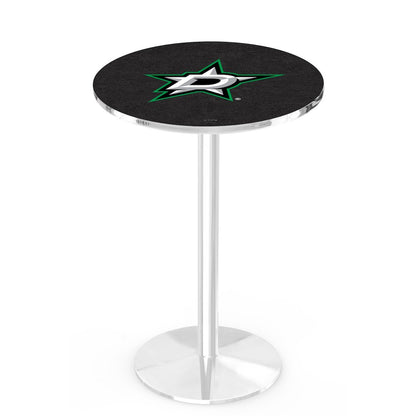 L214 Dallas Stars 36" Tall - 36" Top Pub Table with Chrome Finish (8563)