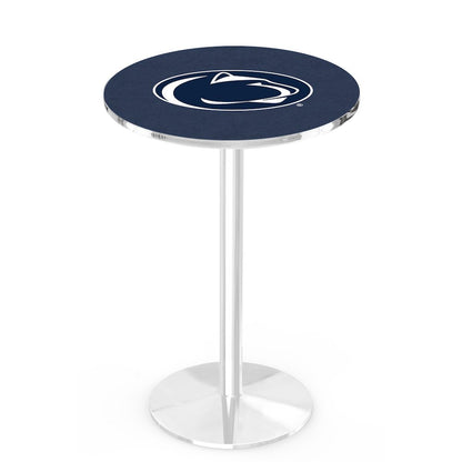 L214 Pennsylvania State University 36" Tall - 36" Top Pub Table with Chrome Finish