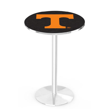 L214 University of Tennessee 36" Tall - 36" Top Pub Table with Chrome Finish
