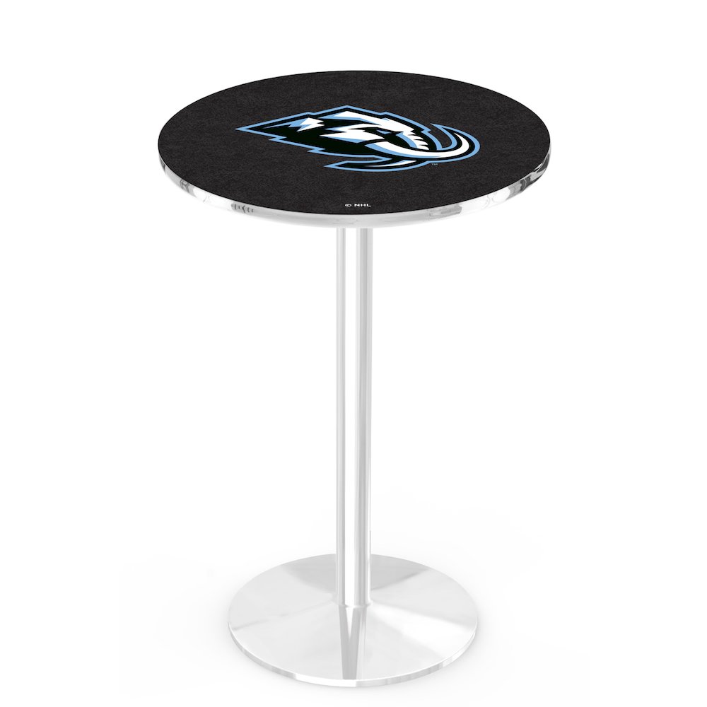 L214 Utah Mammoth 36" Tall - 36" Top Pub Table with Chrome Finish