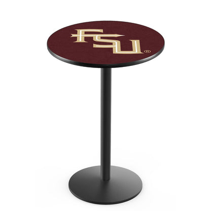 L214 Florida State (Script) 36' Tall - 36' Top Pub Table w/ Black Wrinkle Finish