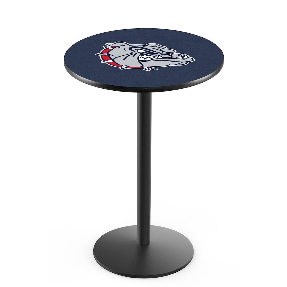 L214 Gonzaga 36" Tall - 36" Top Pub Table with Black Wrinkle Finish