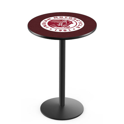 L214 Indian Motorcycle 36' Tall - 36' Top Pub Table w/ Black Wrinkle Finish