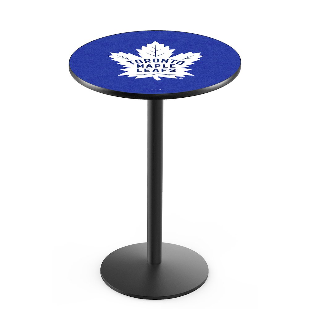 L214 Toronto Maple Leafs 36' Tall - 36' Top Pub Table w/ Black Wrinkle Finish (7832)
