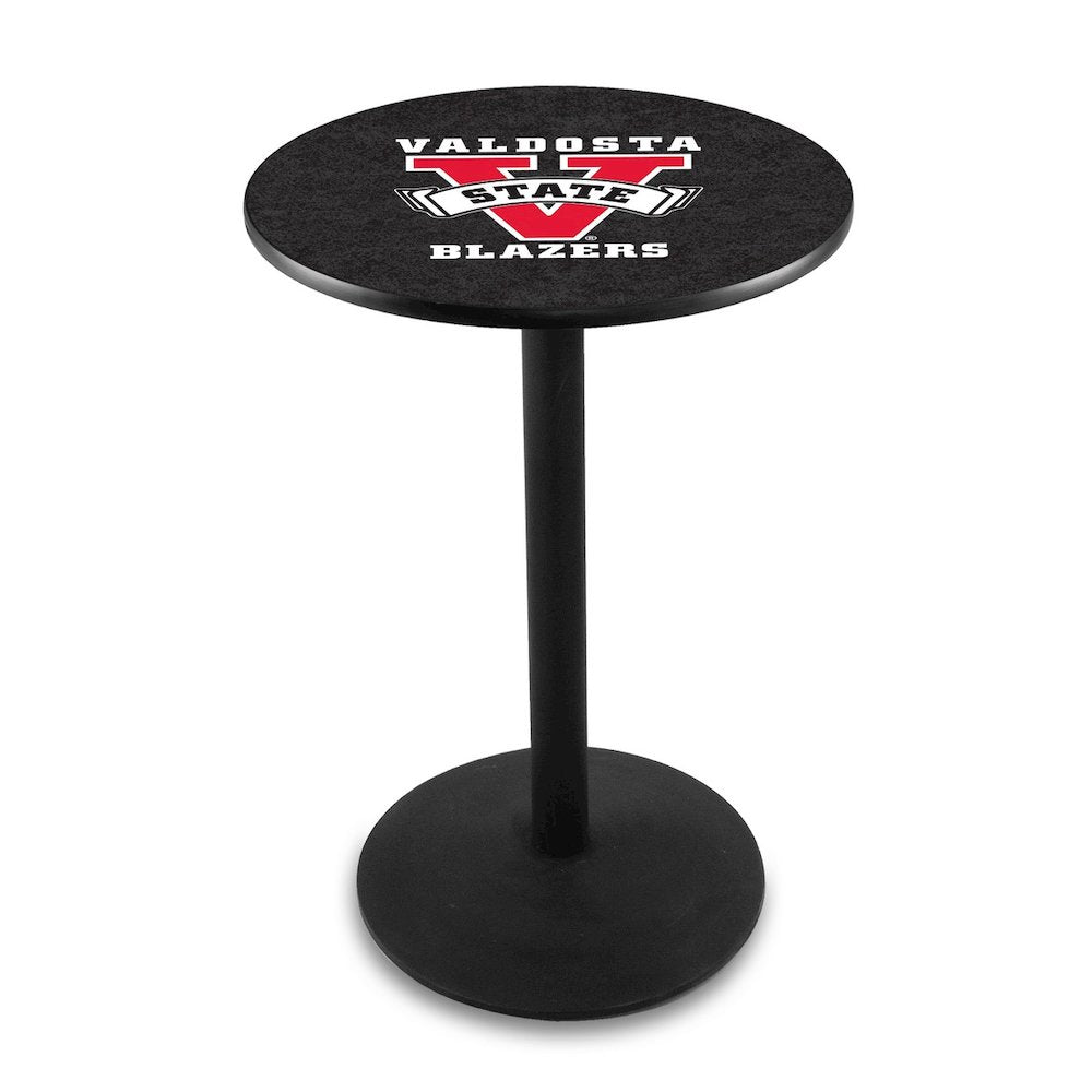 L214 Valdosta State University 36' Tall - 36' Top Pub Table w/ Black Wrinkle Finish