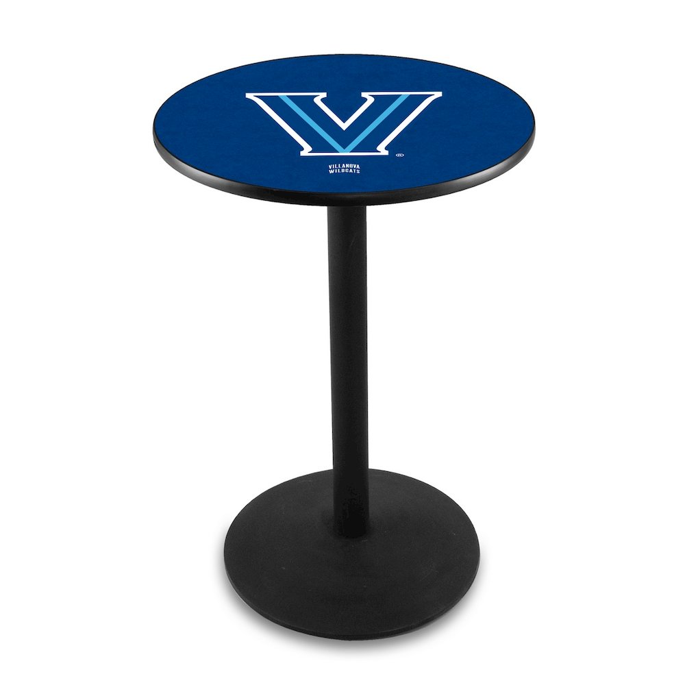 L214 Villanova University 36" Tall - 36" Top Pub Table with Black Wrinkle Finish