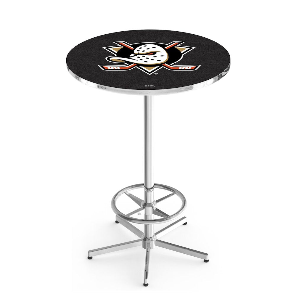 L216 Anaheim Ducks 42' Tall - 36' Top Pub Table w/ Chrome Finish (5523)