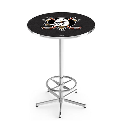 L216 Anaheim Ducks 42' Tall - 36' Top Pub Table w/ Chrome Finish (5523)