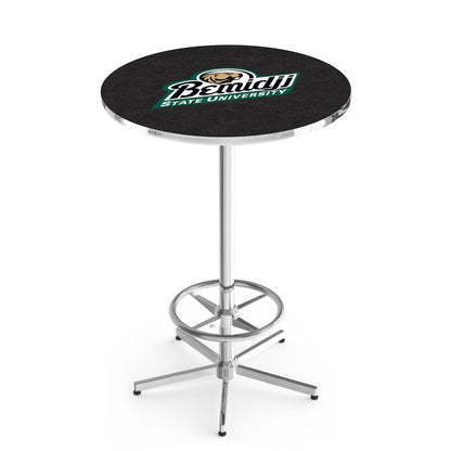 L216 Bemidji State University 42' Tall - 36' Top Pub Table w/ Chrome Finish