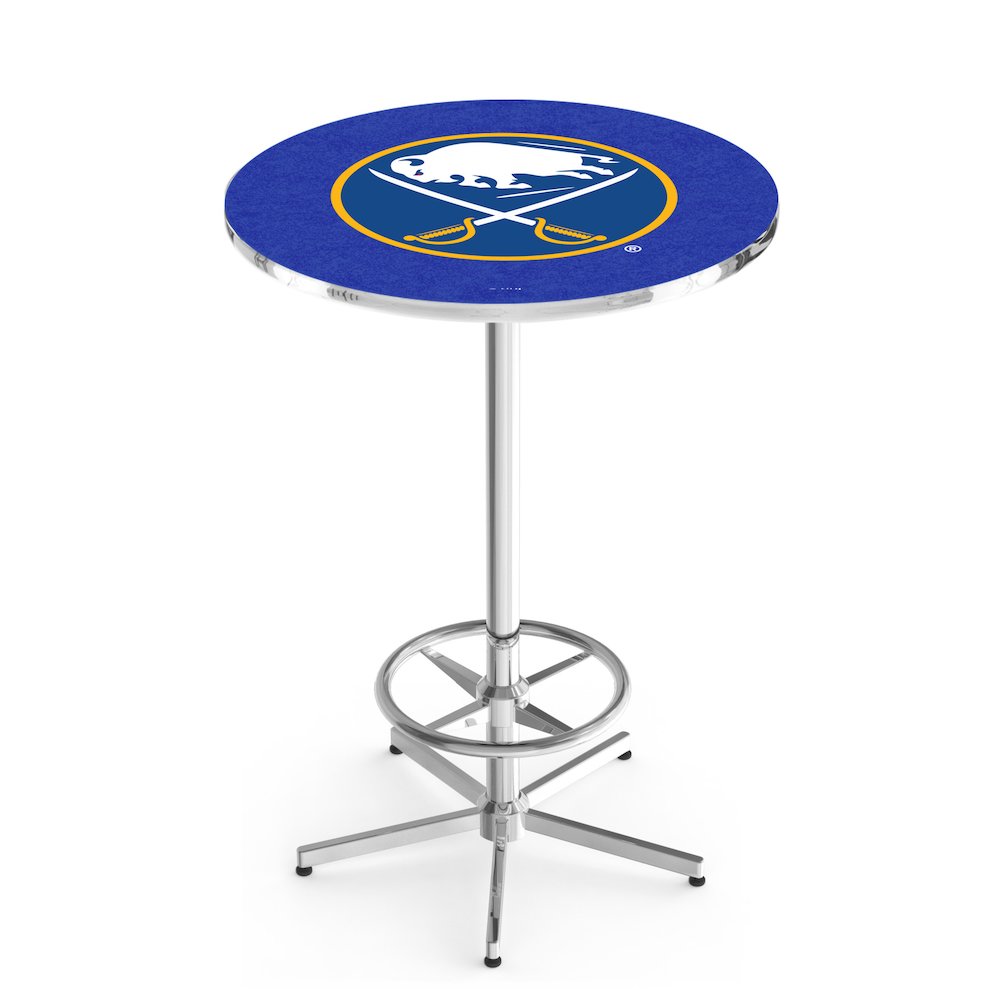 L216 Buffalo Sabres 42" Tall - 36" Top Pub Table with Chrome Finish (5677)