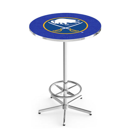 L216 Buffalo Sabres 42" Tall - 36" Top Pub Table with Chrome Finish (5677)