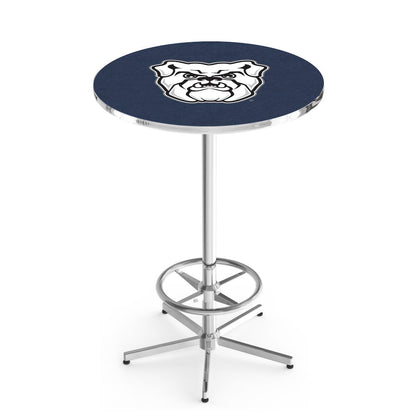 L216 Butler University 42' Tall - 36' Top Pub Table w/ Chrome Finish