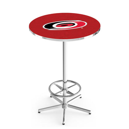 L216 Carolina Hurricanes 42" Tall - 36" Top Pub Table with Chrome Finish (5738)