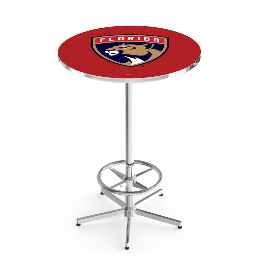 L216 Florida Panthers 42' Tall - 36' Top Pub Table w/ Chrome Finish (5967)