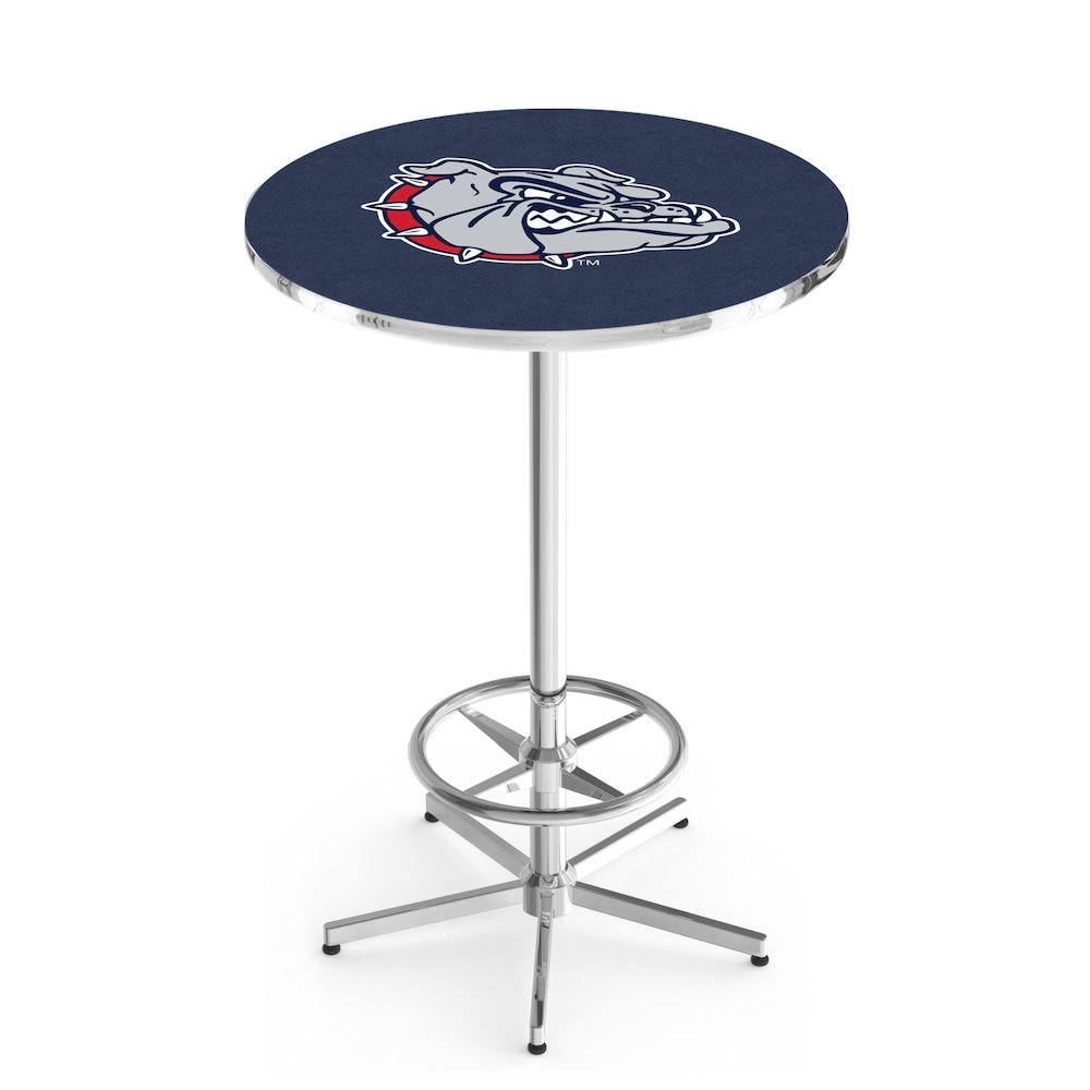L216 Gonzaga 42" Tall - 36" Top Pub Table with Chrome Finish