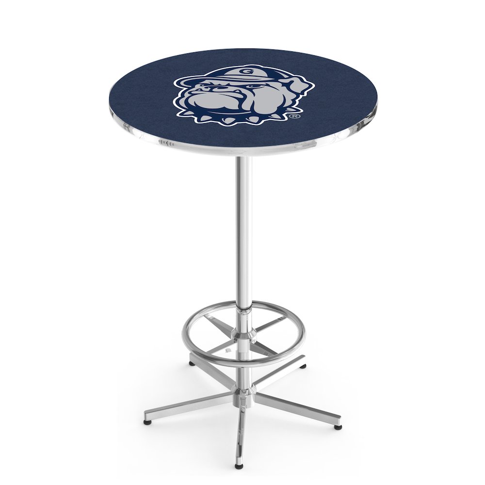 L216 Georgetown University 42' Tall - 36' Top Pub Table w/ Chrome Finish