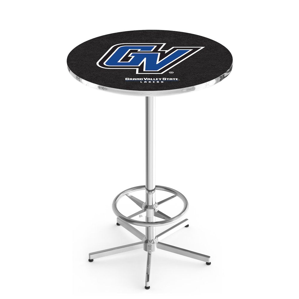 L216 Grand Valley State University 42" Tall - 36" Top Pub Table with Chrome Finish