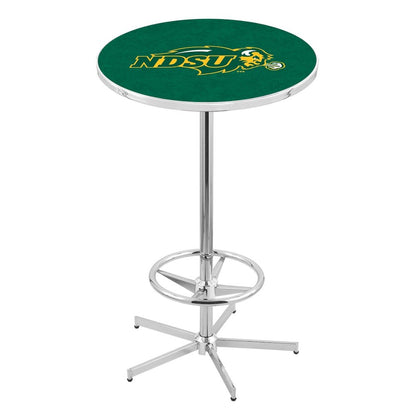 L216 North Dakota State University 42' Tall - 36' Top Pub Table w/ Chrome Finish