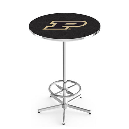 L216 Purdue 42' Tall - 36' Top Pub Table w/ Chrome Finish