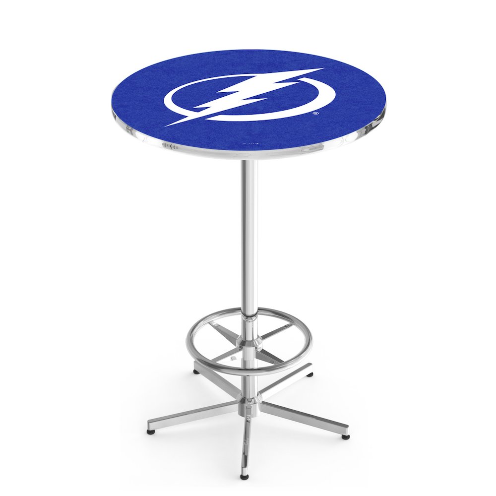 L216 Tampa Bay Lightning 42" Tall - 36" Top Pub Table with Chrome Finish (6896)