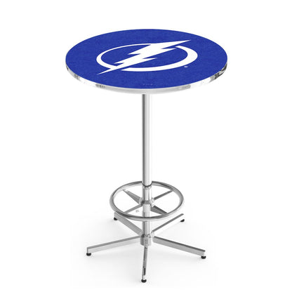 L216 Tampa Bay Lightning 42" Tall - 36" Top Pub Table with Chrome Finish (6896)