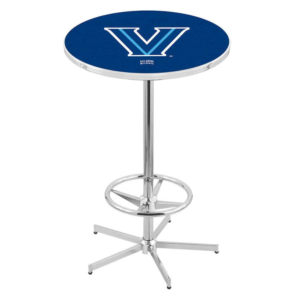 L216 Villanova University 42" Tall - 36" Top Pub Table with Chrome Finish