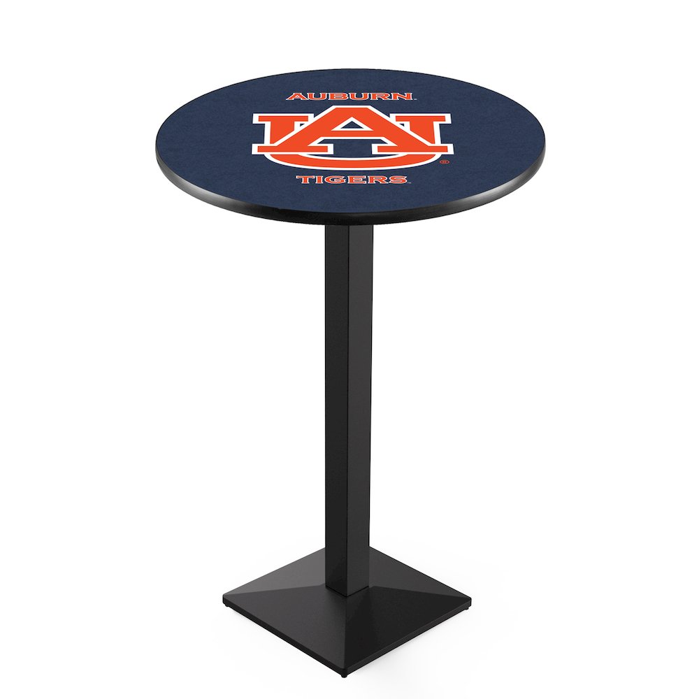 L217 Auburn University 36" Tall - 36" Top Pub Table with Black Wrinkle Finish