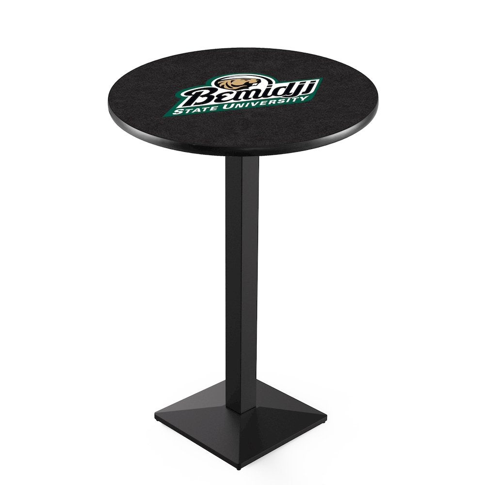 L217 Bemidji State University 36" Tall - 36" Top Pub Table with Black Wrinkle Finish