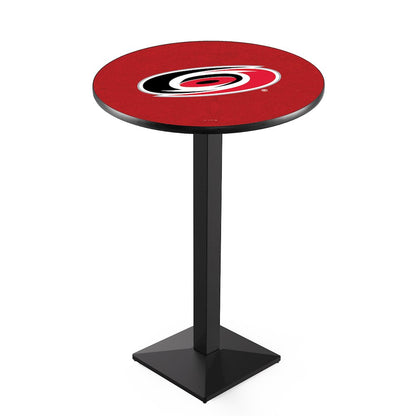 L217 Carolina Hurricanes 36" Tall - 36" Top Pub Table with Black Wrinkle Finish (8531)