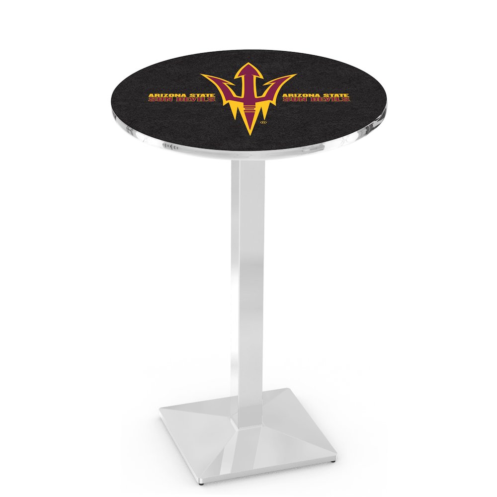 L217 Arizona State University (Pitchfork) 36' Tall - 36' Top Pub Table w/ Chrome Finish