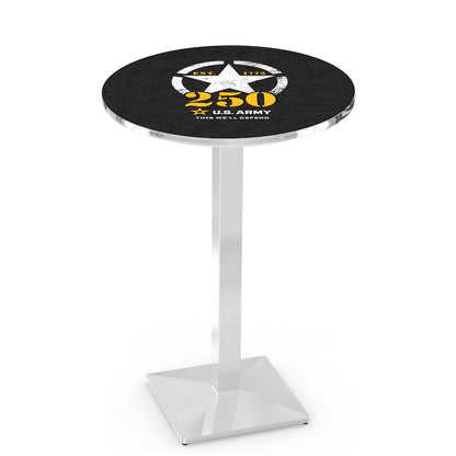 36" Tall - 36" Top Pub Table with Chrome Finish
