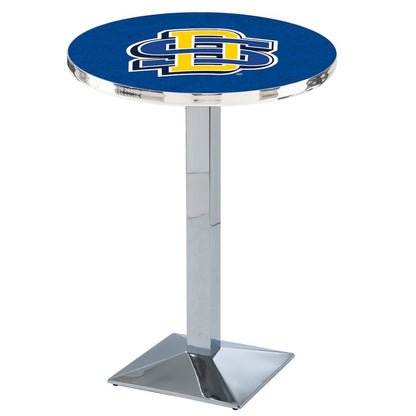 L217 South Dakota State University 36' Tall - 36' Top Pub Table w/ Chrome Finish