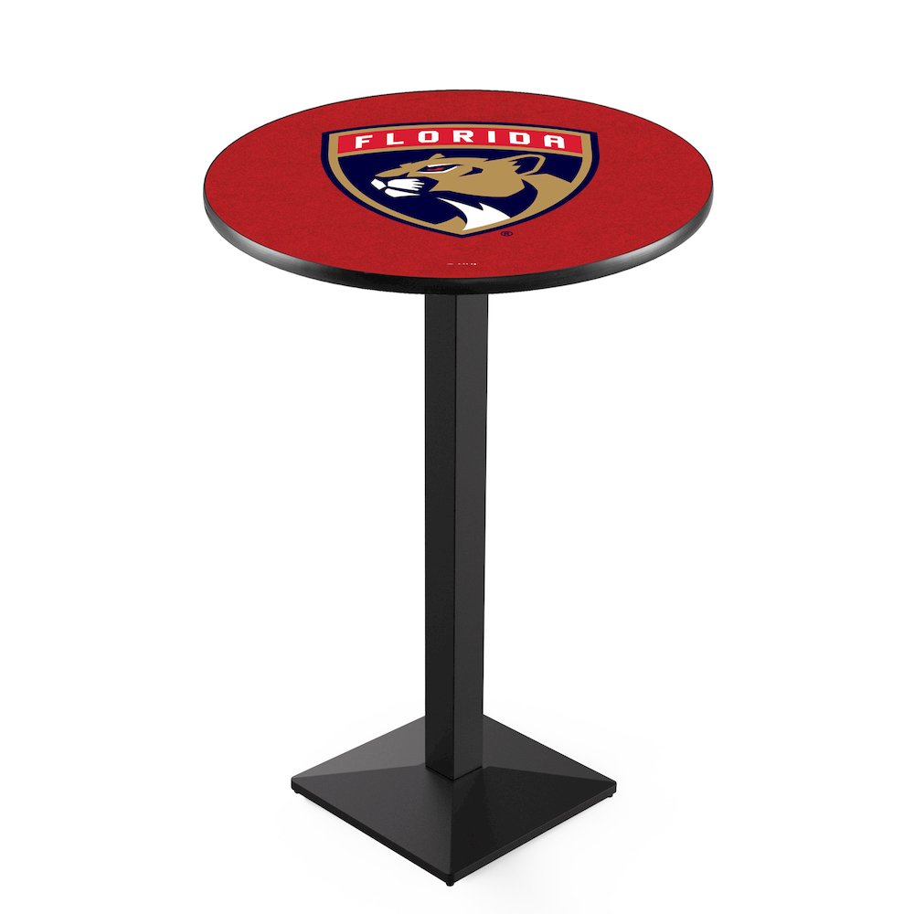 L217 Florida Panthers 36' Tall - 36' Top Pub Table w/ Black Wrinkle Finish (8760)
