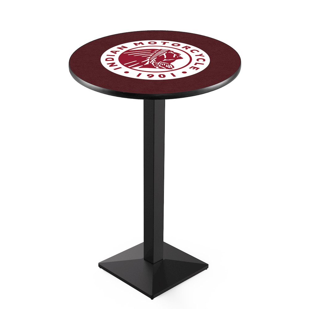 L217 Indian Motorcycle 36" Tall - 36" Top Pub Table with Black Wrinkle Finish
