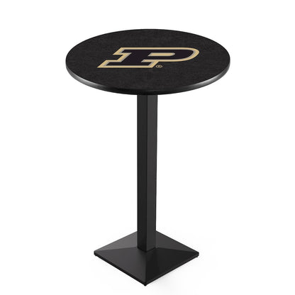 L217 Purdue 36" Tall - 36" Top Pub Table with Black Wrinkle Finish