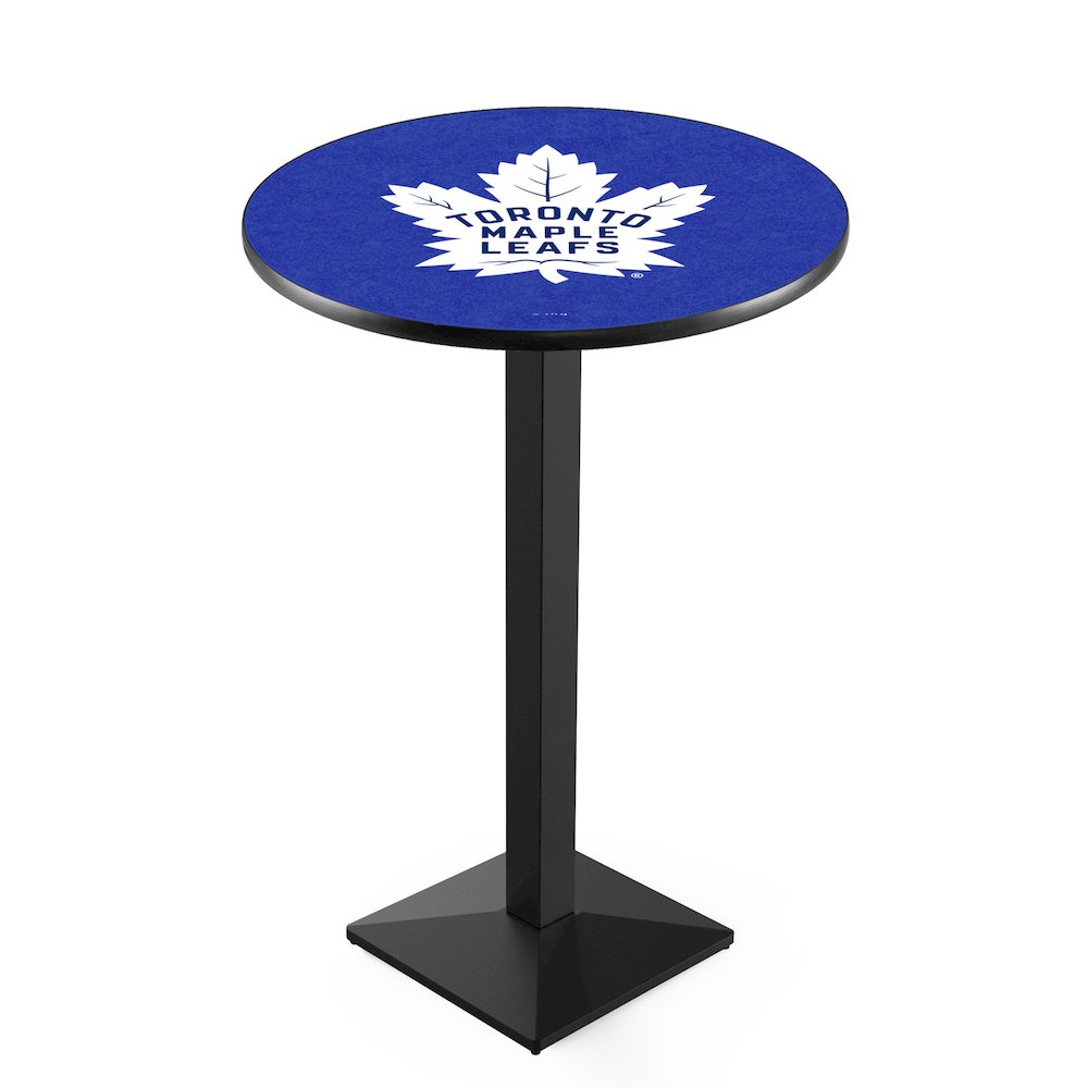 L217 Toronto Maple Leafs 36' Tall - 36' Top Pub Table w/ Black Wrinkle Finish (9743)