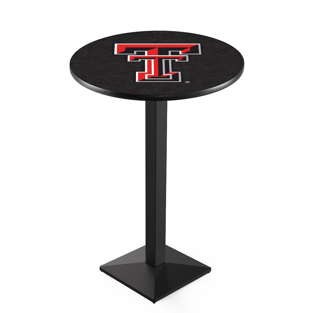 L217 Texas Tech University 36' Tall - 36' Top Pub Table w/ Black Wrinkle Finish