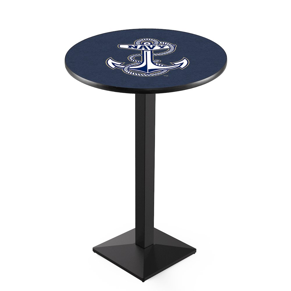 L217 US Naval Academy 36' Tall - 36' Top Pub Table w/ Black Wrinkle Finish