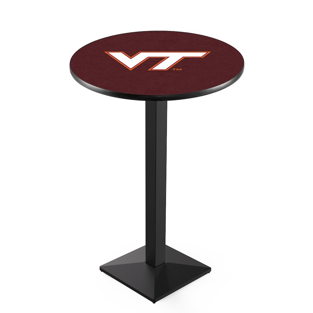 L217 Virginia Tech University 36' Tall - 36' Top Pub Table w/ Black Wrinkle Finish