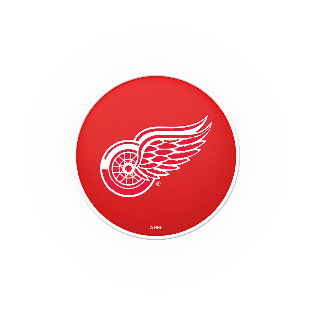 30" L7C1 - 4" Detroit Red Wings Cushion Seat with Double-Ring Chrome Base Swivel Bar Stool by Holland Bar Stool Company