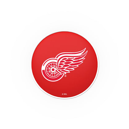 30" L7C1 - 4" Detroit Red Wings Cushion Seat with Double-Ring Chrome Base Swivel Bar Stool by Holland Bar Stool Company