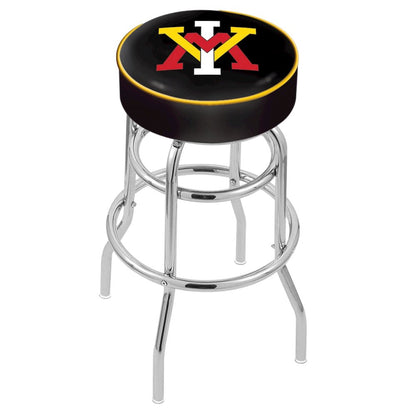 30" L7C1 - 4" Virginia Military Institute Cushion Seat with Double-Ring Chrome Base Swivel Bar Stool by Holland Bar Stool Company