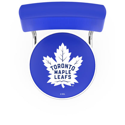 30" L7C4 - Chrome Double Ring Toronto Maple Leafs Swivel Bar Stool with a Back by Holland Bar Stool Company