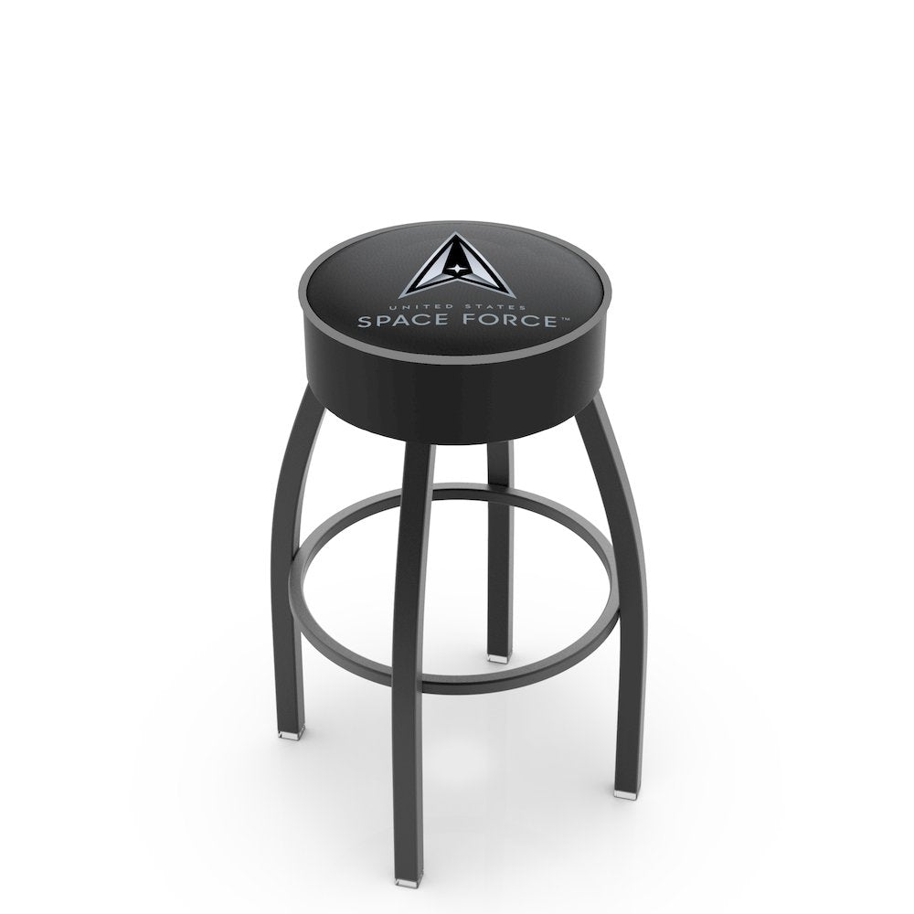 U.S. Space Force 30" Swivel Bar Stool with Black Wrinkle Finish